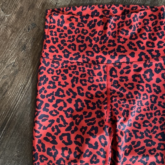 Beachriot leggings. Red & black leapord print. Size small. - Picture 2 of 3